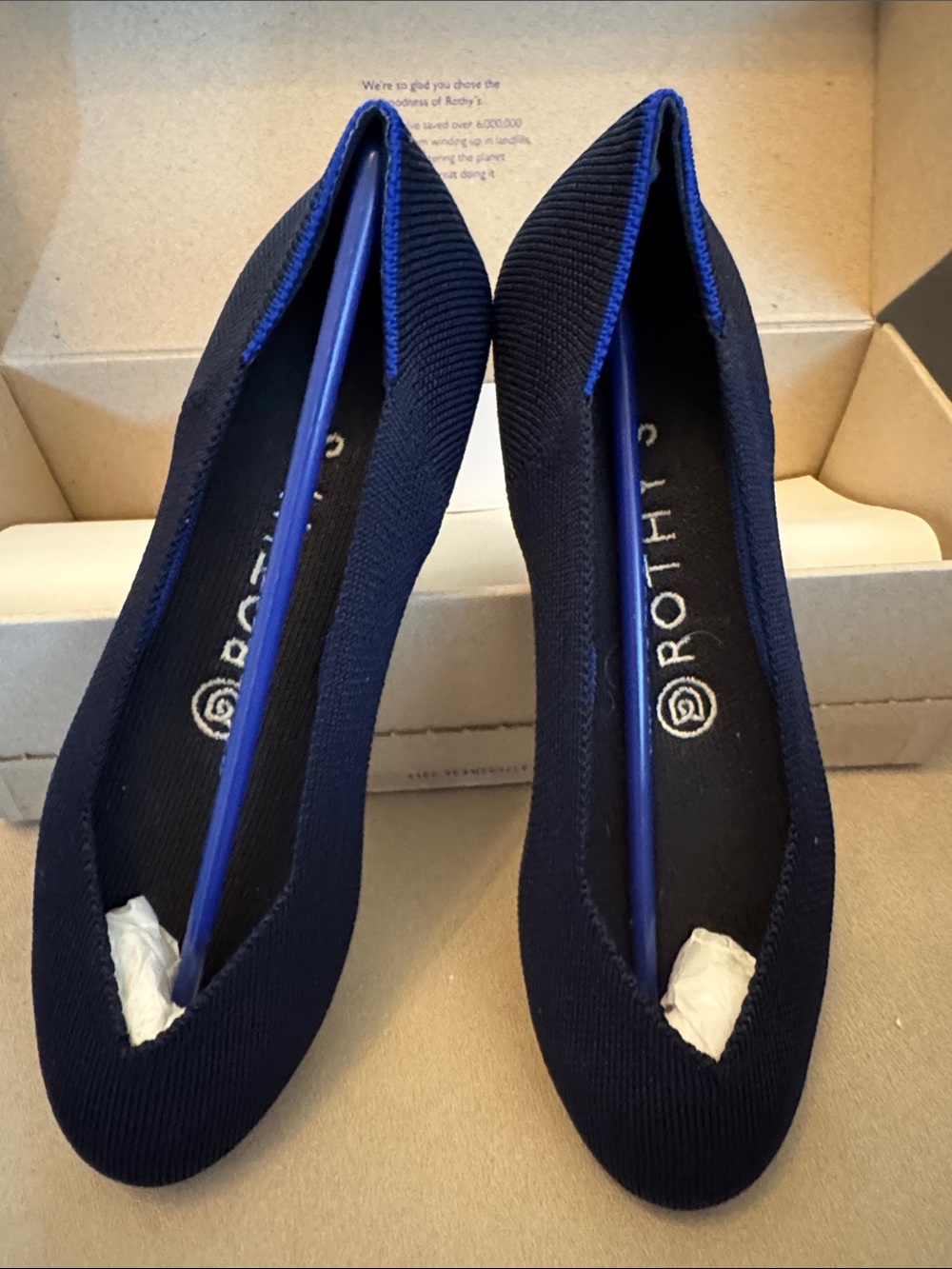 Rothy's Navy Knit Slip-On Flat